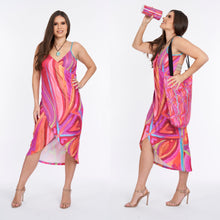 Load image into Gallery viewer, Love God Love People Spaghetti Strap Backless Beach Dress