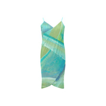 Load image into Gallery viewer, Green Spaghetti Strap Backless Beach Dress