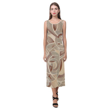 Load image into Gallery viewer, Metallic Sleeveless Open Fork Long Dress