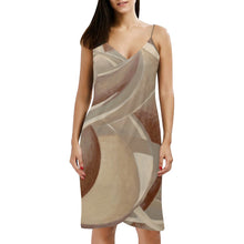 Load image into Gallery viewer, Metallic Spaghetti Strap Backless Beach Dress