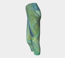 Load image into Gallery viewer, Green Yoga Classic Capris