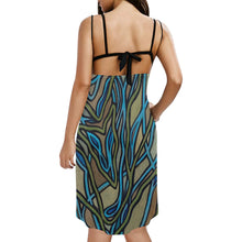 Load image into Gallery viewer, Ingrained Spaghetti Strap Backless Beach Dress