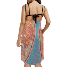 Load image into Gallery viewer, Nothing Gold Can Stay Spaghetti Strap Backless Beach Dress