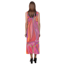 Load image into Gallery viewer, Love God Love People Sleeveless Open Fork Long Dress