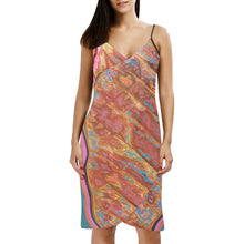 Load image into Gallery viewer, Nothing Gold Can Stay Spaghetti Strap Backless Beach Dress