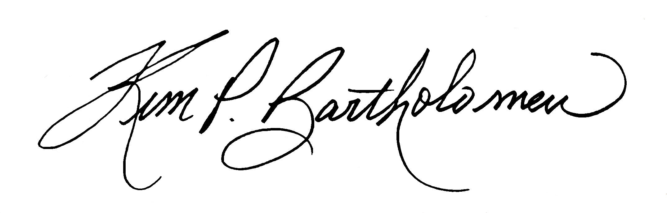 Kim P. Bartholomew logo