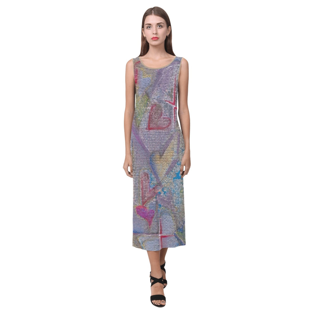 Sometimes Sleeveless Open Fork Long Dress