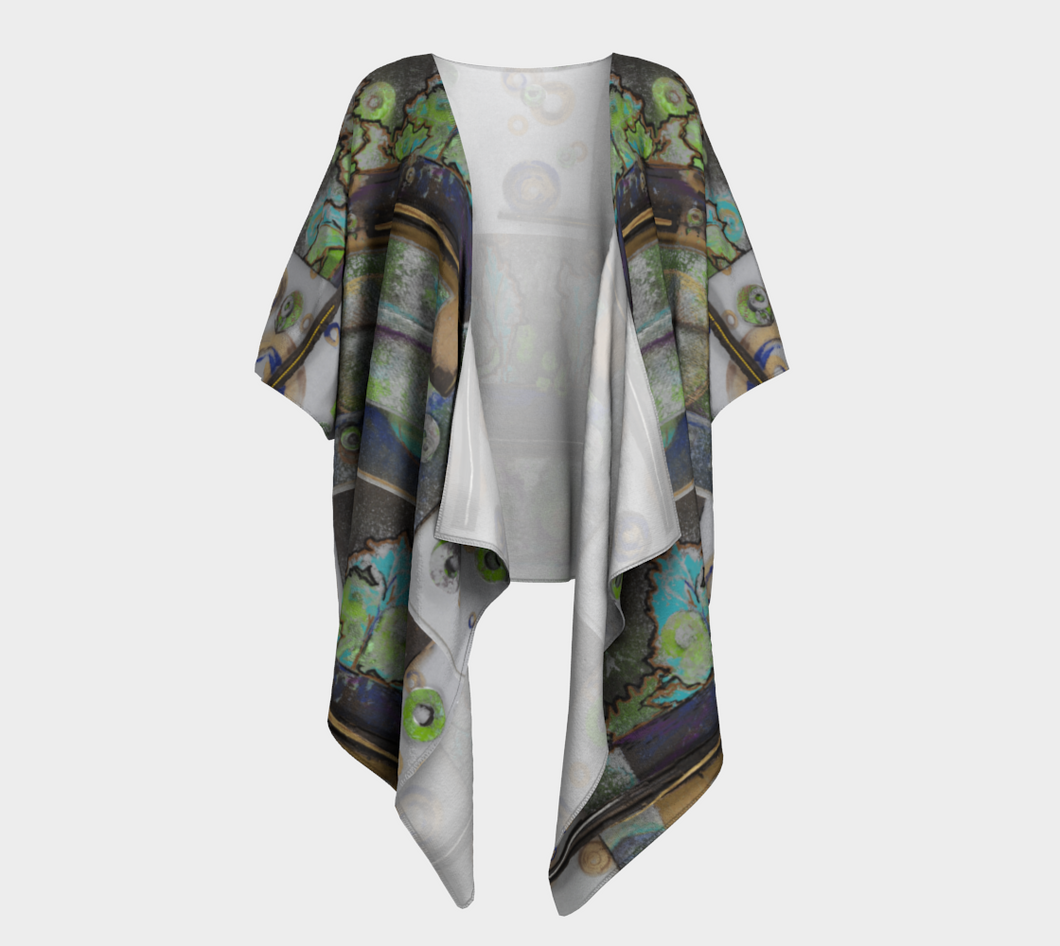 Remnants Draped Kimono