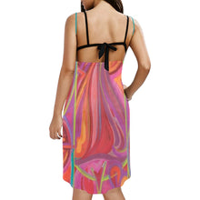 Load image into Gallery viewer, Love God Love People Spaghetti Strap Backless Beach Dress
