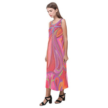 Load image into Gallery viewer, Love God Love People Sleeveless Open Fork Long Dress
