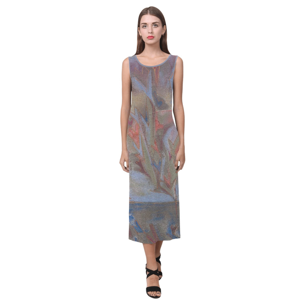 It Is Well Sleeveless Open Fork Long Dress