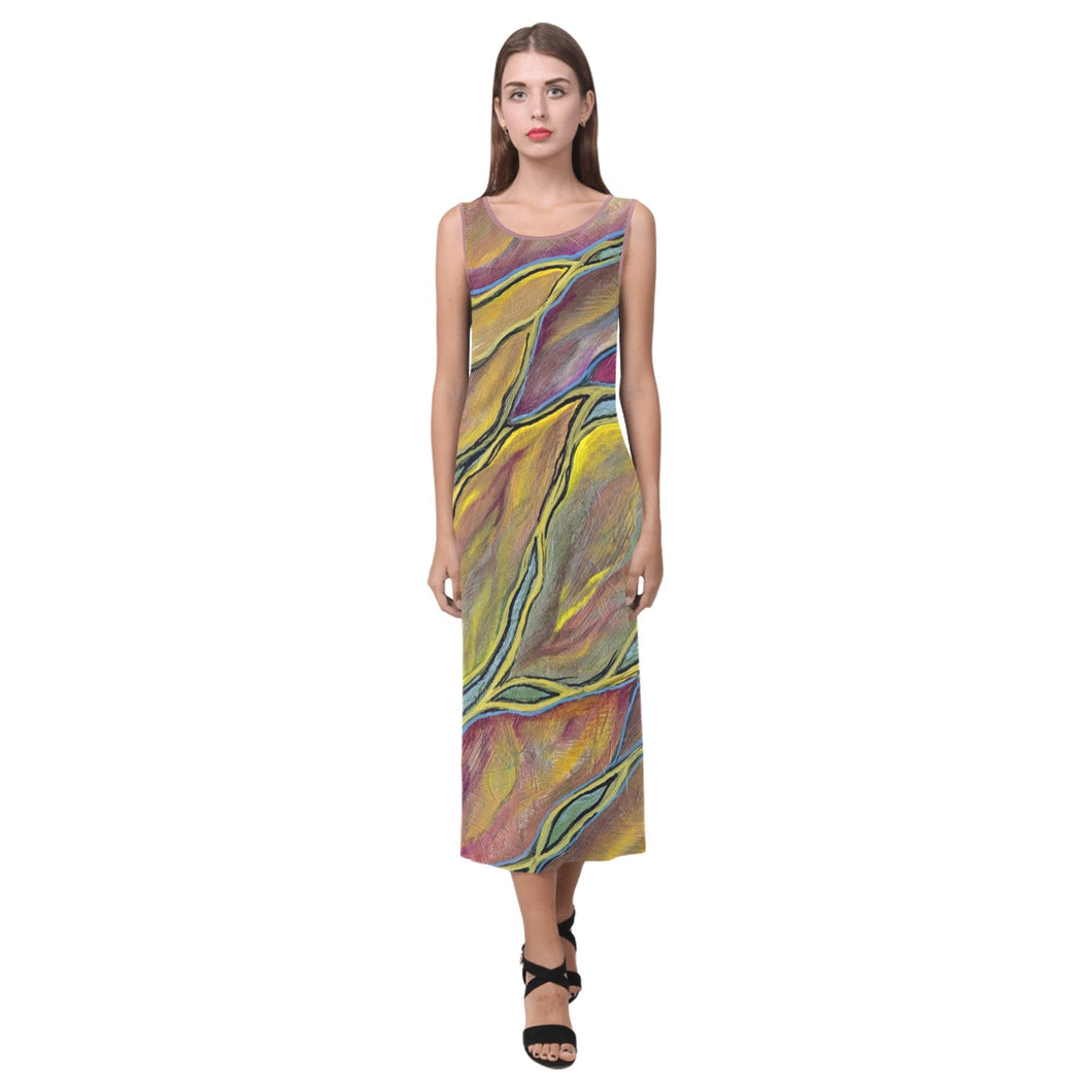 In Due Season Sleeveless Open Fork Long Dress