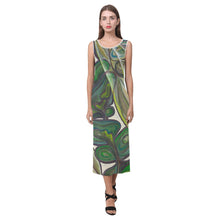 Load image into Gallery viewer, Secret Garden Sleeveless Open Fork Long Dress
